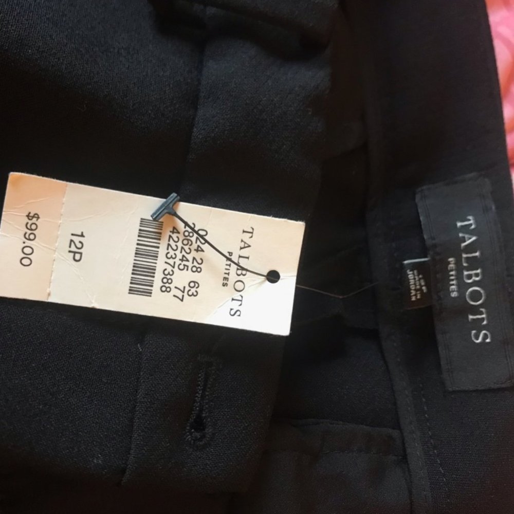 Talbots, 12P, dress slacks, black